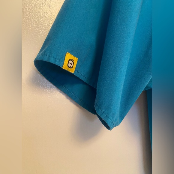 WonderWink Women's Origins Bravo Scrub Top, Color: Teal, Size Large - Picture 5 of 5